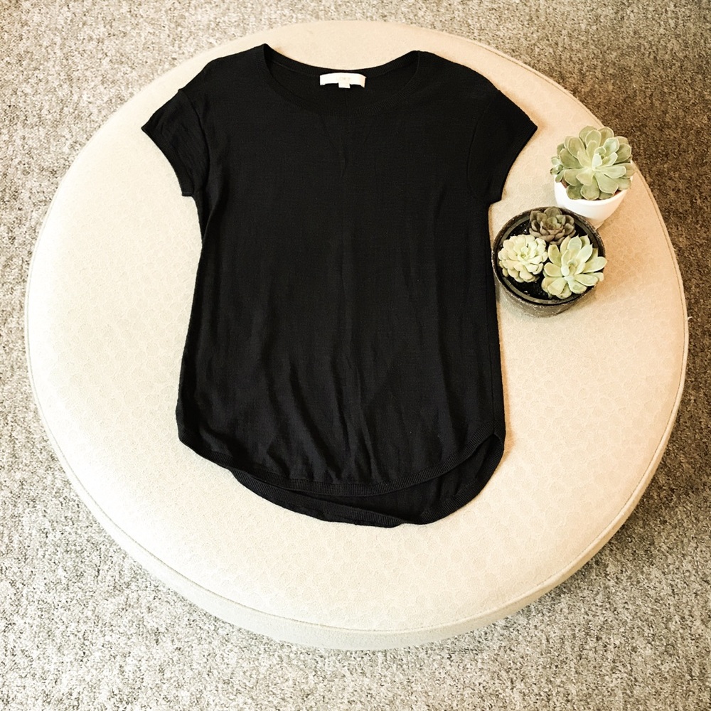 LOFT Navy short sleeve sweater